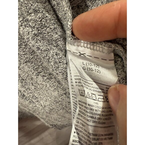 Old Navy Size Large Gray Open Front Cardigan Sweater Top Women Stylish Pockets - Picture 5 of 6